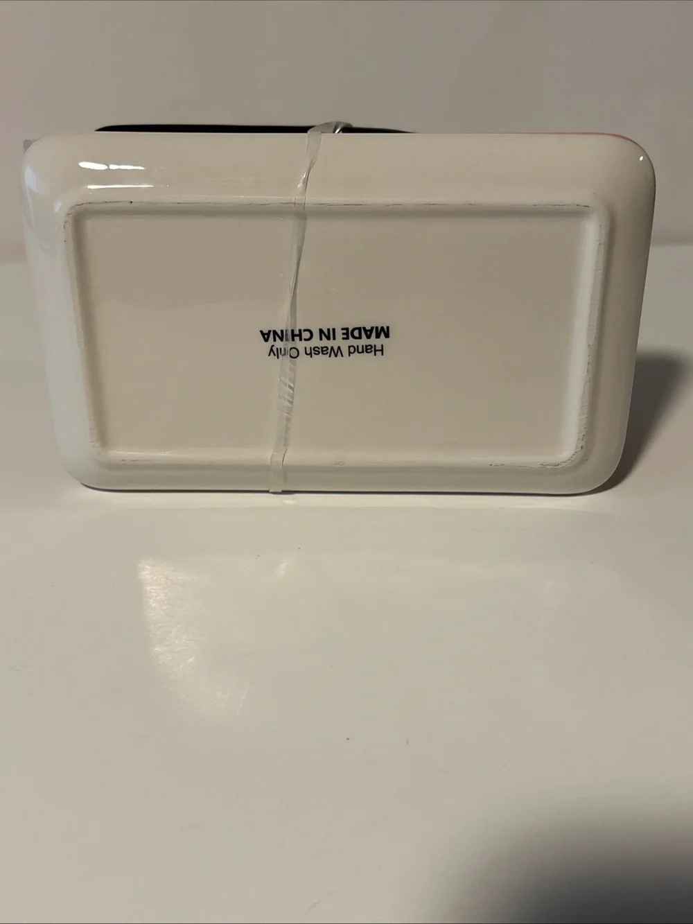 Pink Haunted House Wide Butter Dish. New
